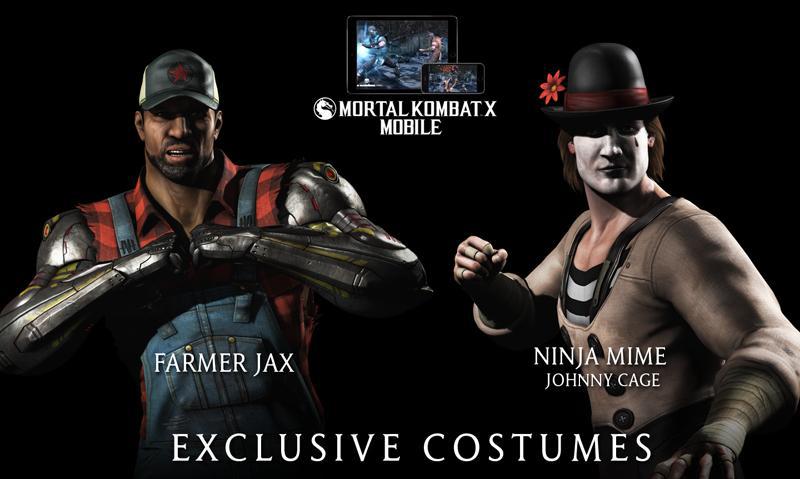 Mkx Mobile Exclusive Farmer Jax Ninja Mime Skins Mortal Kombat Online