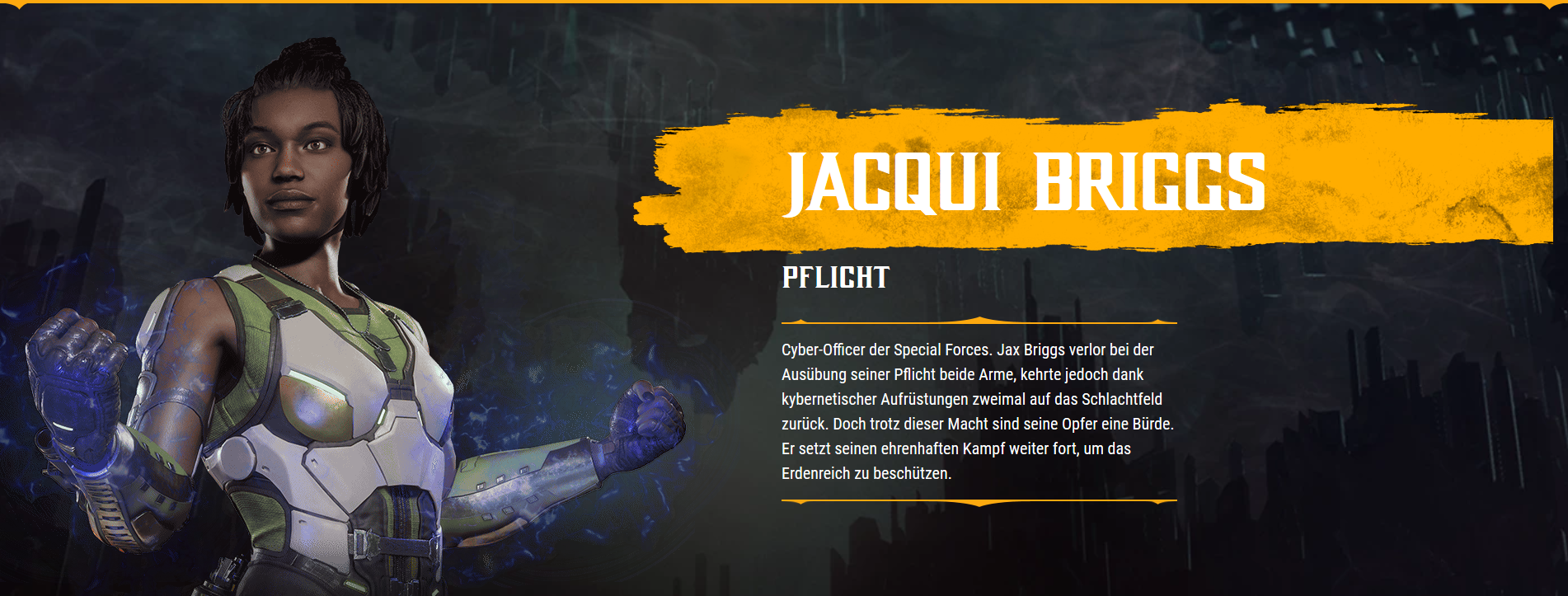 Mortal Kombat 11 Character Bios