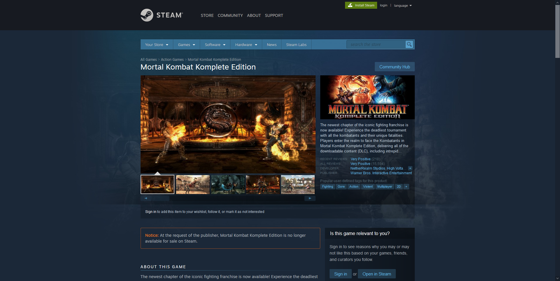 Buy Mortal Kombat: Komplete Edition Steam