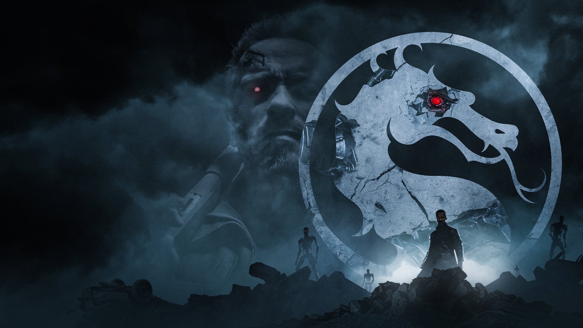 Download Noob Saibot Unleashing Darkness in Mortal Kombat Wallpaper