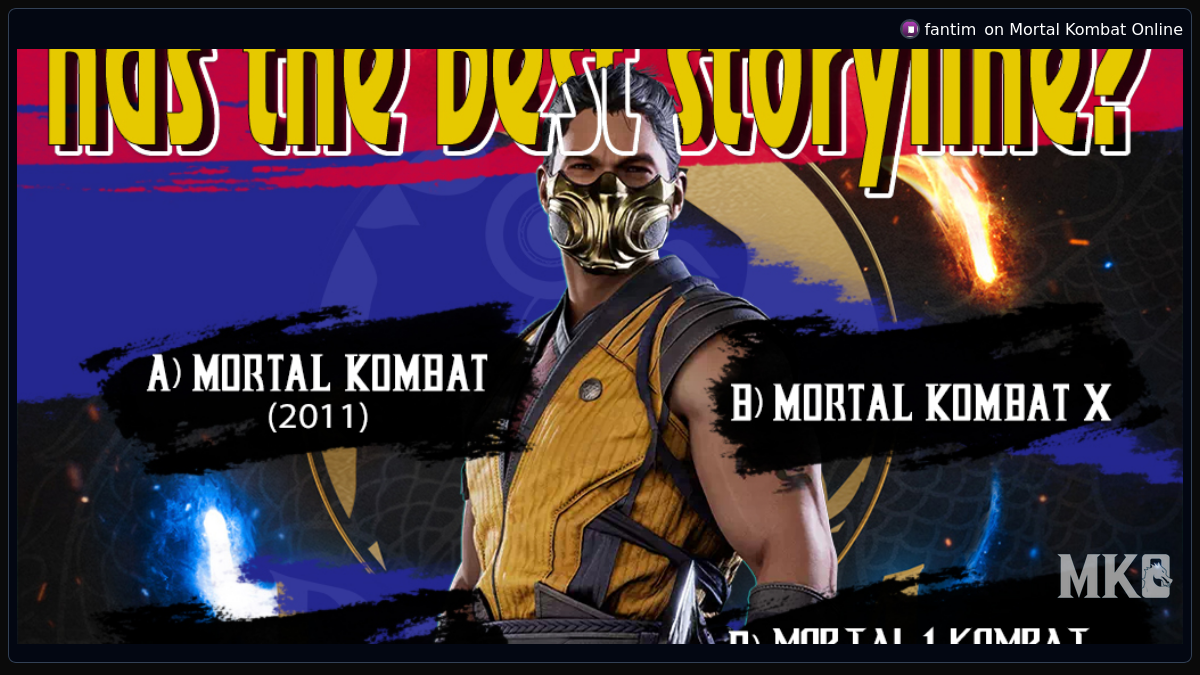 Which WB Era Mortal Kombat Game Has The Best Storyline In Your Opinion ...