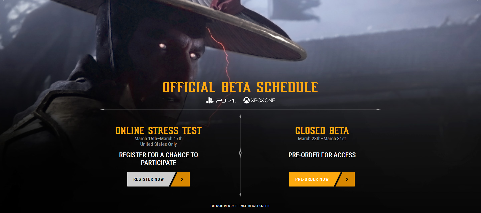 Warner has opened registration for a Mortal Kombat 1 online stress test