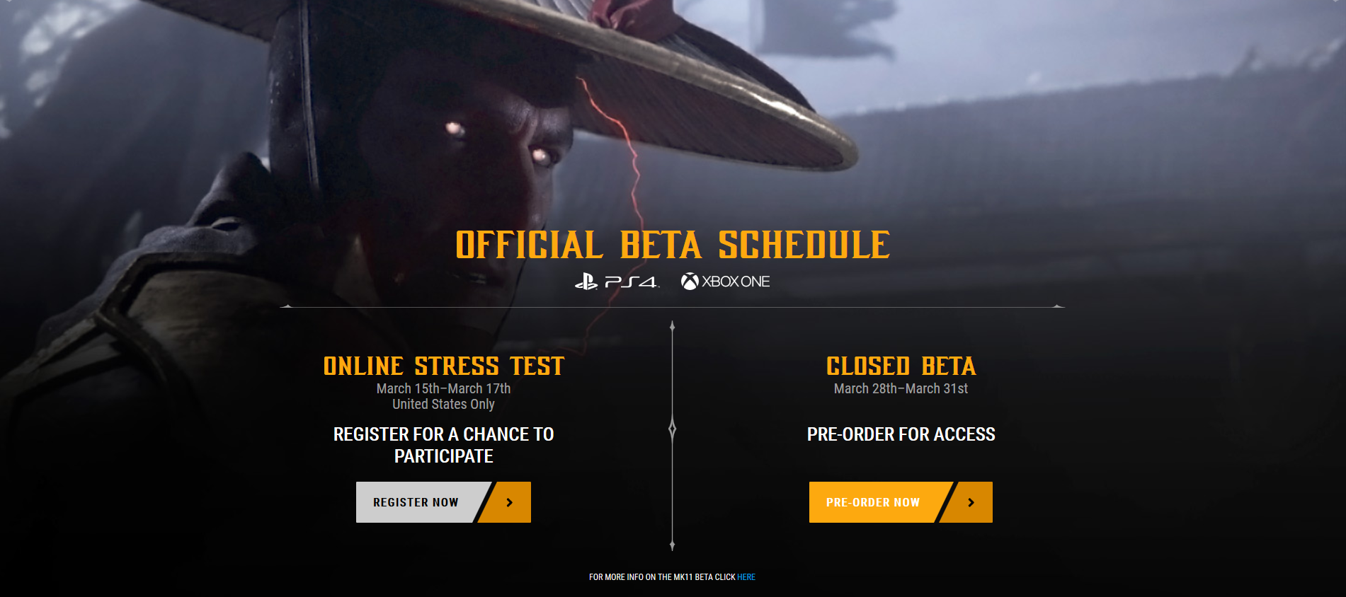 Mortal Kombat 1's online stress test launches next week